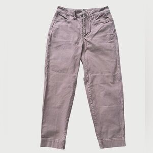 Madewell Emmett Wide Leg Cropped Jeans, Dusty Mauve. Size 26.